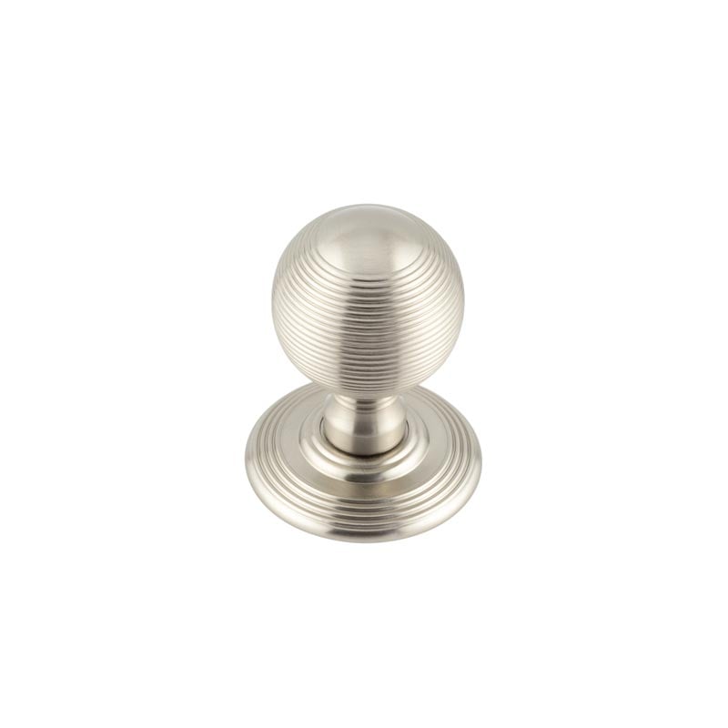 Frelan Hardware Door Furniture Satin Nickel / Mortice Knobs Frelan - Reeded Unsprung Mortice Knobs - Satin Nickel