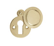 Frelan Hardware Door Furniture Polished Brass / Mortice Key Profile Escutcheons Frelan - Round Covered Escutcheon Standard Keyway - Polished Brass