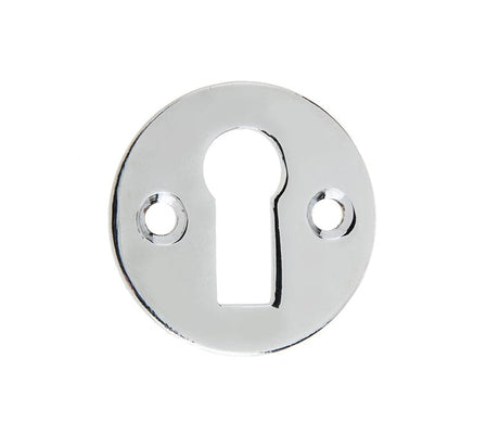 Frelan Hardware Door Furniture Polished Chrome / Mortice Key Profile Escutcheons Frelan - Round Open Escutcheon Standard Keyway - Polished Chrome