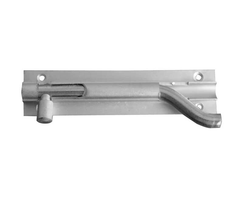Frelan Hardware Accessories Satin Anodised Aluminium / Cranked Surface Bolts / 100mm / 4" Frelan - SAA 100x25mm NKD Barrel Bolt