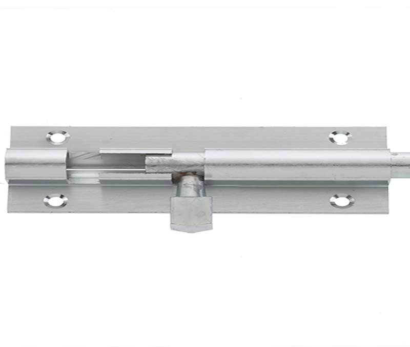Frelan Hardware Accessories Satin Chrome / Straight Surface Bolts / 200mm / 8" Frelan - SC 200x38mm STR Barrel Bolt