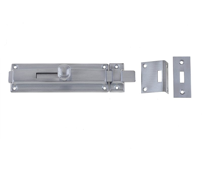 Frelan Hardware Accessories Satin Chrome / Straight Surface Bolts Frelan - SC Door bolt