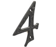 Frelan Hardware Door Furniture Antique Black / Numerals / 4 Frelan - Screws Fixed Numeral 4 - Antique Black