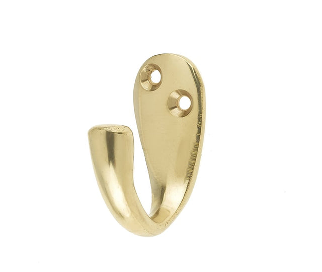 Frelan Hardware Accessories Polished Brass / Single Coat Hooks Frelan - Single Robe Hook - Polished Brass