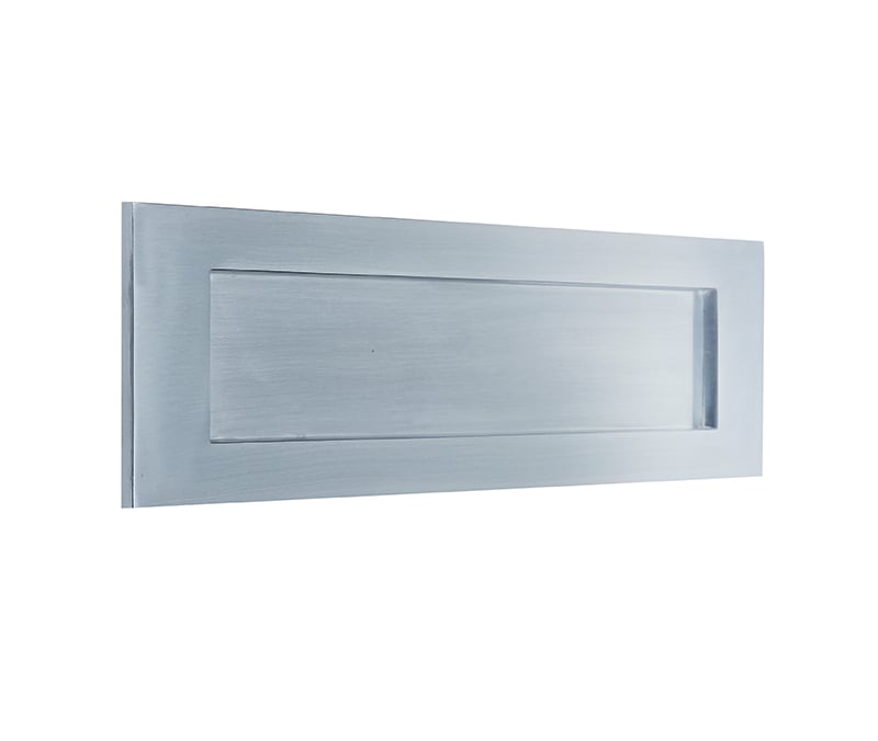 Frelan Hardware Door Furniture Satin Chrome / Letter Plates / 250 x 76mm Frelan - Sprung Letter Plate 250x76mm - Satin Chrome
