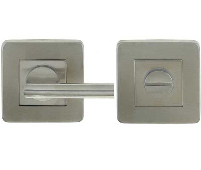 Frelan Hardware Door Furniture Satin Stainless Steel / No / Easy Turn & Release Frelan - Square Easy Turn & Release - Grade 304 Satin Stainless Steel