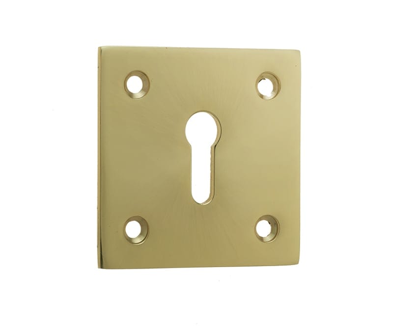 Frelan Hardware Door Furniture Polished Brass / Mortice Key Profile Escutcheons Frelan - Square Escutcheon Standard Keyway - Polished Brass