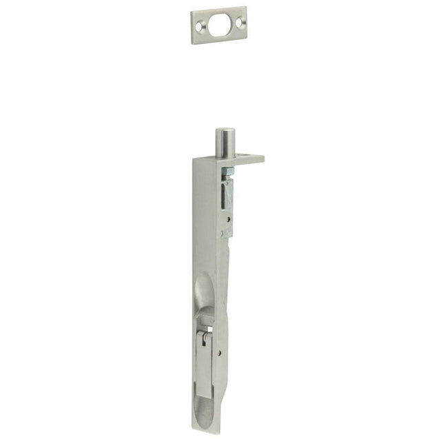 Frelan Hardware Accessories Satin Stainless Steel / Flush Bolts / 150mm / 6" Frelan - Square Profile Lever Action Flush Bolts 150x20mm - Grade 304 Satin Stai