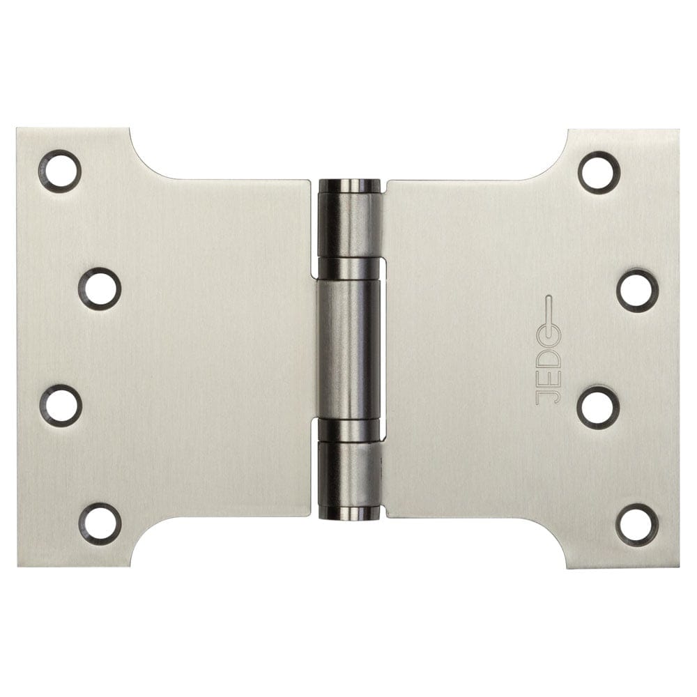 Frelan Hardware Hinges Satin Stainless Steel / Parliament Hinges / 4" x (102mm) Frelan - Stainless Steel Ball Bearing Parliament Hinges 102x152x3mm Satin Stainless Steel