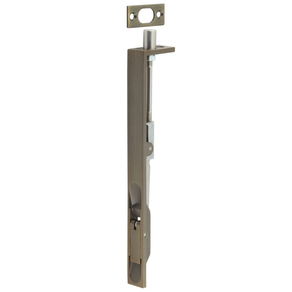 Frelan Hardware Accessories Antique Brass / Flush Bolts / 200mm / 8" Frelan - Stainless Steel Flush Bolts JSS51 Antique Brass 203mm x 20mm Square Forend