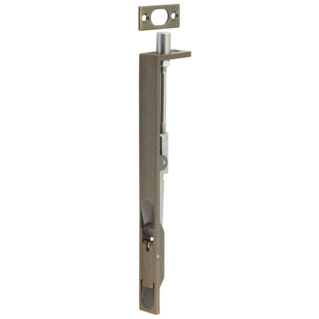 Frelan Hardware Accessories Antique Brass / Flush Bolts / 200mm / 8" Frelan - Stainless Steel Flush Bolts JSS51 Antique Brass 203mm x 20mm Square Forend
