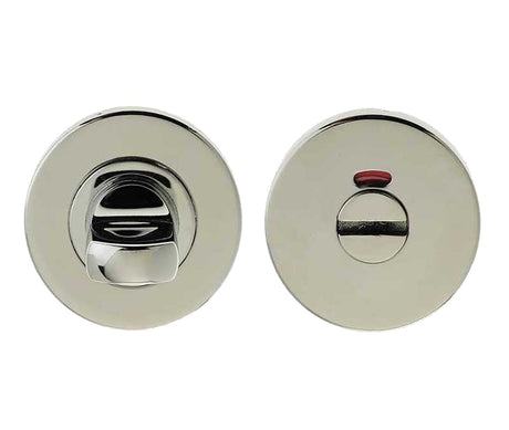 Frelan Hardware Door Furniture Polished Stainless Steel / Yes Frelan - Standard Bathroom Turn & Release with Indicator 52mm x 5mm - Grade 304