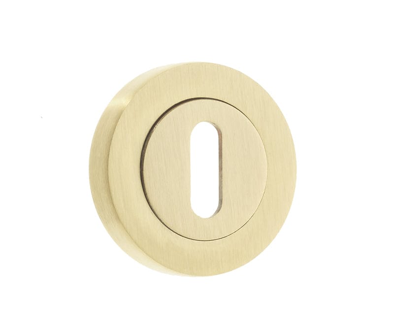 Frelan Hardware Door Furniture Satin Brass / Mortice Key Profile Escutcheons Frelan - Standard Escutcheon - Satin Brass