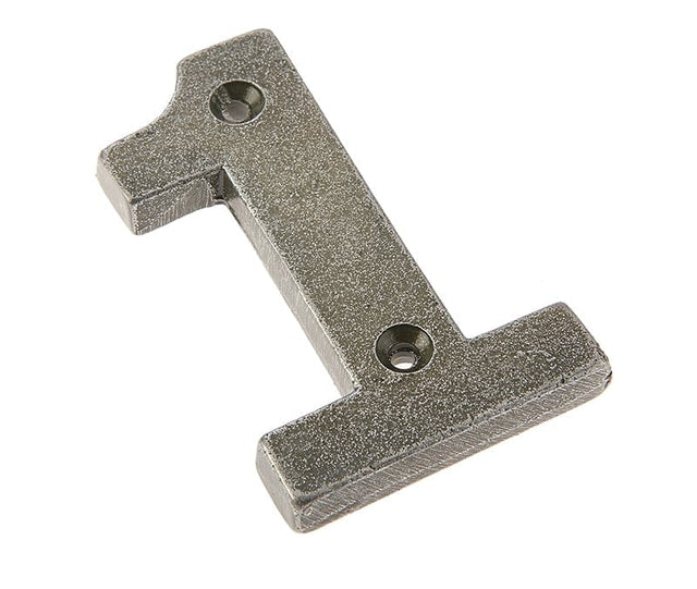 Frelan Hardware Door Furniture Pewter / Numerals / 1 Frelan - Valley Forge 75mm Numeral 1 - Pewter