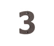 Frelan Hardware Door Furniture Beeswax / Numerals / 3 Frelan - Valley Forge 75mm Numeral 3 - Beeswax