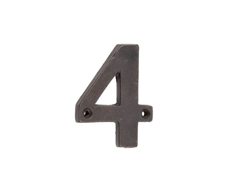 Frelan Hardware Door Furniture Beeswax / Numerals / 4 Frelan - Valley Forge 75mm Numeral 4 - Beeswax