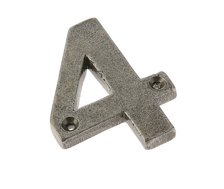 Frelan Hardware Door Furniture Pewter / Numerals / 4 Frelan - Valley Forge 75mm Numeral 4 - Pewter