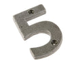 Frelan Hardware Door Furniture Pewter / Numerals / 5 Frelan - Valley Forge 75mm Numeral 5 - Pewter
