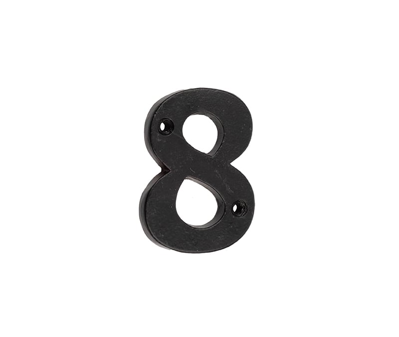 Frelan Hardware Door Furniture Black / Numerals / 8 Frelan - Valley Forge 75mm Numeral 8 - Black