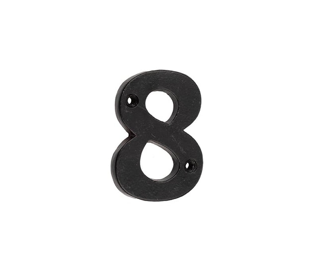 Frelan Hardware Door Furniture Black / Numerals / 8 Frelan - Valley Forge 75mm Numeral 8 - Black