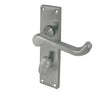 Frelan Hardware Door Furniture Satin Chrome / Bathroom Lock Handles Frelan - Victorian Scroll Door Handle on Bathroom Plate Satin Chrome