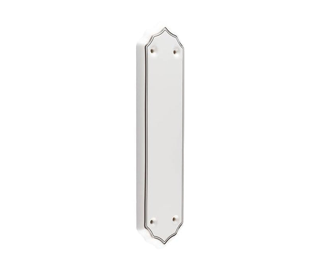 Frelan Hardware Door Furniture White Silverline / Finger Plates / 380 x 75mm Frelan - White Silverline Finger Plate 380 x 75mm