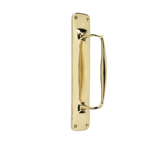 Frelan Hardware Door Furniture Polished Brass / Pull Handle (Backplate) Frelan - Windsor Pull Handle on 57x292mm Backplate - Polished Brass
