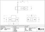 From The Anvil Locks & Latches Aged Brass / Tubular Mortice Latch / 2.5" From The Anvil - Aged Brass 2 Tubular Mortice Latch