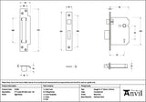 From The Anvil Locks & Latches Aged Brass / 5 Lever Sashlocks / 3" / 76mm From The Anvil - Aged Brass 3" 5 Lever BS Sash Lock KA
