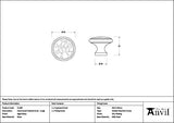 From The Anvil Cabinet Hardware Aged Brass / Cabinet Knobs / Large From The Anvil - Aged Brass Hammered Cabinet Knob - Large