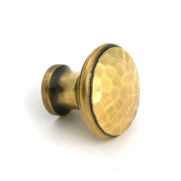 From The Anvil Cabinet Hardware Aged Brass / Cabinet Knobs / Medium From The Anvil - Aged Brass Hammered Cabinet Knob - Medium