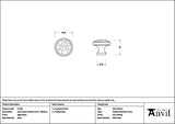 From The Anvil Cabinet Hardware Aged Brass / Cabinet Knobs / Medium From The Anvil - Aged Brass Hammered Cabinet Knob - Medium