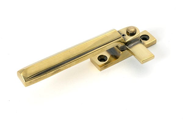 From The Anvil Window Furniture Aged Brass / Yes / Mortice & Hook Place From The Anvil - Aged Brass Locking Art Deco Fastener - LH