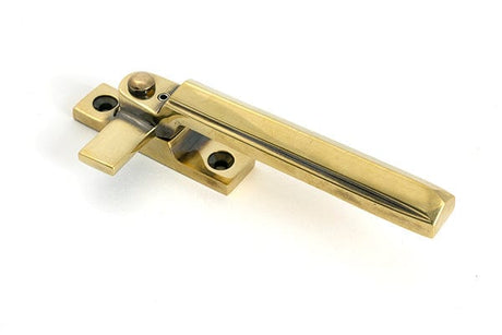 From The Anvil Window Furniture Aged Brass / Yes / Mortice & Hook Place From The Anvil - Aged Brass Locking Art Deco Fastener - RH