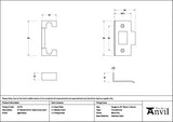From The Anvil Locks & Latches Aged Brass / Rebate Kits From The Anvil - Aged Brass Rebate Kit for Heavy Duty Latch