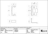 From The Anvil Locks & Latches Aged Brass / Rebate Kits From The Anvil - Aged Brass Rebate Kit for Tubular Mortice Latch