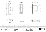From The Anvil Locks & Latches Aged Bronze / 5 Lever Deadlocks / 2.5" / 65mm From The Anvil - Aged Bronze 2.5" 5 Lever BS Dead Lock