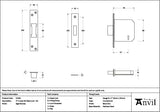 From The Anvil Locks & Latches Aged Bronze / 5 Lever Deadlocks / 3" / 76mm From The Anvil - Aged Bronze 3" 5 Lever BS Dead Lock KA