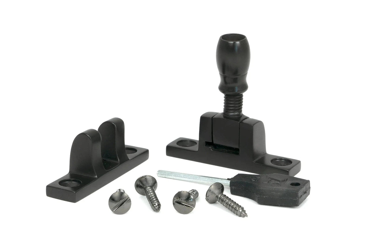 From The Anvil Window Furniture Aged Bronze / Sash Window Brighton Fasteners / Yes From The Anvil - Aged Bronze Mushroom Brighton Fastener - Narrow (Square)