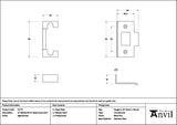 From The Anvil Locks & Latches Aged Bronze / Rebate Kits From The Anvil - Aged Bronze Rebate Kit for Heavy Duty Latch
