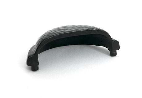 From The Anvil Cabinet Hardware Black / Cabinet Cup Pulls From The Anvil - Black Hammered Regency Drawer Pull