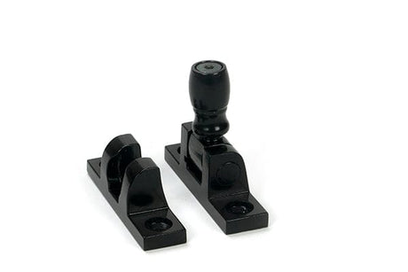 From The Anvil Window Furniture Black / Sash Window Brighton Fasteners / Yes From The Anvil - Black Mushroom Brighton Fastener - Narrow (Square)
