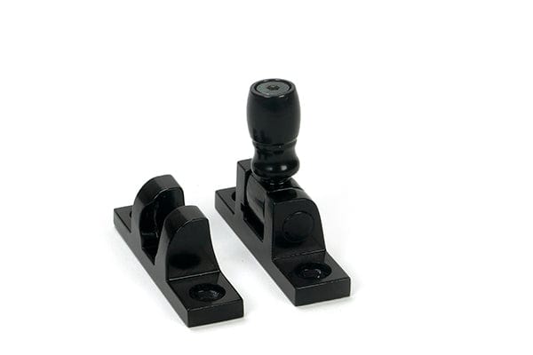 From The Anvil Window Furniture Black / Sash Window Brighton Fasteners / Yes From The Anvil - Black Mushroom Brighton Fastener - Narrow (Square)