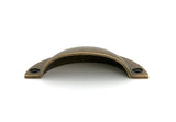 From The Anvil Cabinet Hardware Burnished Brass / Cabinet Cup Pulls From The Anvil - Burnished Brass 4" Plain Drawer Pull