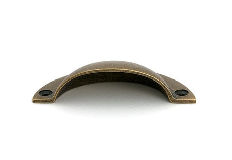 From The Anvil Cabinet Hardware Burnished Brass / Cabinet Cup Pulls From The Anvil - Burnished Brass 4" Plain Drawer Pull