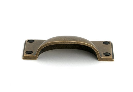 From The Anvil Cabinet Hardware Burnished Brass / Cabinet Cup Pulls From The Anvil - Burnished Brass Art Deco Drawer Pull