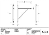 From The Anvil Accessories Burnished Brass / Shelf Brackets / 314 x 250mm From The Anvil - Burnished Brass Chalfont Shelf Bracket (314mm x 250mm)