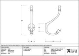 From The Anvil Accessories Burnished Brass / Hat & Coat Hooks From The Anvil - Burnished Brass Hat & Coat Hook