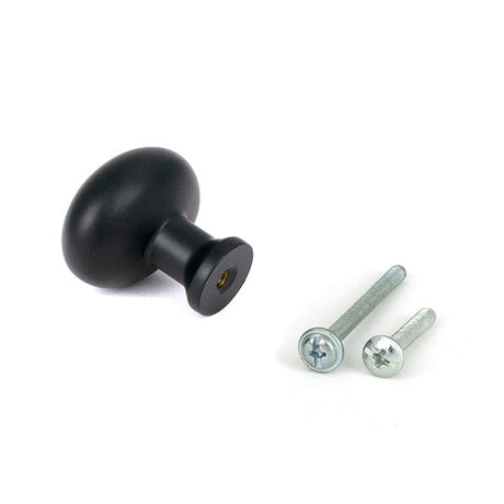 From The Anvil Cabinet Hardware Matt Black / Cabinet Knobs / 32mm Dia. From The Anvil - Matt Black Moore Cabinet Knob - 32mm