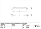 From The Anvil Cabinet Hardware Matt Black / Cabinet Pull Handles / Medium From The Anvil - Matt Black Moore Pull Handle - Medium